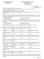 Đề thi thử THPT Nguyễn Huệ ( 4 lần)