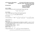 Đề thi và đáp án môn toán chuyên Lê Quý Đôn Bình Định 2009   2010