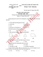 Đề tuyển sinh lớp 6 năm 2010