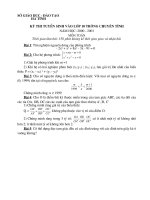 Đề thi vào năng khiếu tinh năm 2000   2001