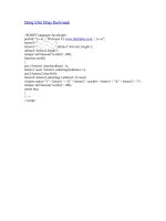 Code chữ chạy trên thanh trạng thái