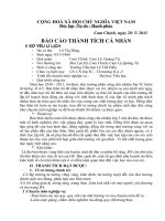 Bao cao thanh tich ca nhan cua Hang