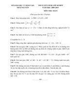 Đề thi vào 10 Thái Nguyên năm 2009 2010