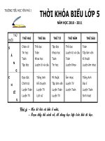 MẪU THỜI KHOÁ BIỂU