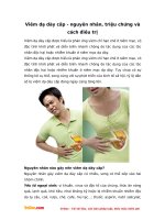 Viêm dạ dày cấp - nguyên nhân, triệu chứng và cách điều trị