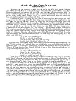 phát biểu cảm tuong của HS 20/11