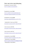 Driver máy in Canon (toàn tập)