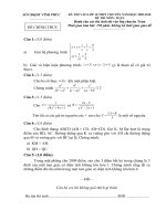 Đề thi và đáp án môn toán chuyên Vĩnh Phúc 2009   2010