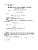 Đề thi vào năng khiếu tinh năm 2004   2005