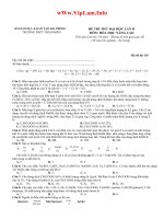 Thi thử ĐH ( Thái Phiên   Hải Phòng)