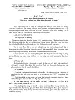 BÁO CÁO Công tác triển khai phong trào thi đua“Xây dựng trường học thân thiện, học sinh tích cực”