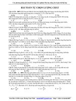 Bài toán tự chọn lượng chất