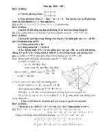 Đề và đáp án thi THPT năm học 2006   2007