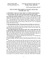Báo cáo kết quả thực hiện nhiệ vụ năm học