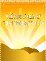 Thể thức văn bản và kĩ thuật trình bày văn bản