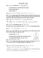 Đề và đáp án thi THPT năm học 2005 2006