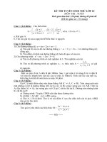 ĐỀ THI THỬ VÀO 10+ ĐÁP ÁN