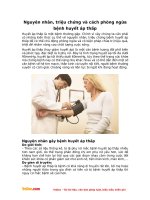 Nguyên nhân, triệu chứng và cách phòng ngừa bệnh huyết áp thấp