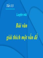 T113.NV7.Luyện nói:Bài văn giải thích một vấn đề