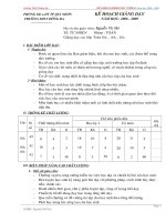 Kế hoạch giảng dạy