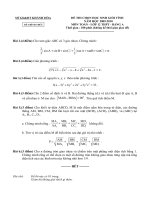 Đề Thi HSG Cấp Tỉnh Môn Toán 12  Năm 2009 2010