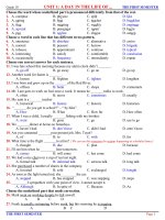 UNIT 1: A DAY IN THE LIFE OF…