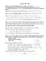 Đề và Đáp án thi THPT năm học 2008 2009