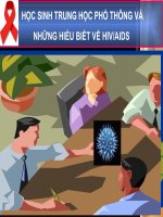 (1) Hoc sinh THPT va nhung hieu biet ve HIV.ppt