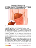 Dinh dưỡng cho người bị viêm gan