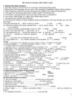 Bài tập ôn tập cà năm lớp 8