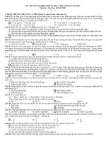 Đề thi và đáp án TN THPT môn Sinh học 2011   mã đề 385