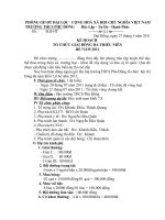 KẾ HOẠCH ĐÁ BÓNG GIẢI THIẾU NIÊN HÈ 2011