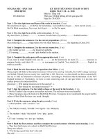 Đề tuyển sinh vao 10    Anh   Bình Định