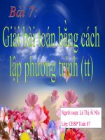 giai toan bang cach lap phuong trinh