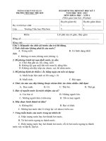 Đề thi HKI   Khoa học