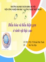 Điều hòa và biểu hiện gen ở sinh vật bậc cao