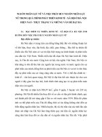 NGUỒN NHÂN LỰC NỮ VÀ VIỆC PHÁT HUY NGUỒN NHÂN LỰCNỮ TRONG QUÁ TRÌNH PHÁT TRIỂN KINH TẾ - XÃ HỘI Ở HÀ NỘIHIỆN NAY- THỰC TRẠNG VÀ NHỮNG VẤN ĐỀ ĐẶT RA