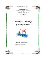 báo cáo môn học quản trị sản xuất II 