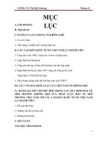 Đánh giá sự phù hợp của pháp luật về bảo vệ không khí trong pháp luật môi trường việt nam với các cam kết mà nước ta là thành viên