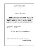 further understanding on integrated marketing communication imc essential implications to plan an effective imc campaign in vietnam automobile industryf 
