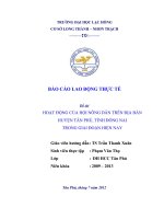 HOẠT ĐỘNG CỦA HỘI NÔNG DÂN TRÊN ĐỊA BÀN HUYỆN TÂN PHÚ, TỈNH ĐỒNG NAI TRONG GIAI ĐOẠN HIỆN NAY