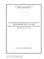 SÁNG KIẾN KINH NGHIỆM sử DỤNG PHƯƠNG PHÁP HÌNH học để GIẢI các bài tập về CHUYỂN ĐỘNG BIỂU KIẾN của mặt TRỜI 