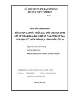 Rèn luyện và phát triển đạo đức cho học sinh lớp 10 thông qua bài một số phạm trù cơ bản của đạo đức của môn GDCD lớp 10 