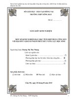 Một số kinh nghiệm dạy học tích hợp phần công dân với đạo đức  GDCD lớp 10 nhằm phát huy năng lực học sinh 