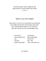 Nhận thức và ứng xử của người dân ven đô nhằm giảm thiểu rủi ro thực phẩm trong tiêu dùng quả: trường hợp nghiên cứu tại thị trấn TRâu Quỳ, Gia Lâm, Hà Nội