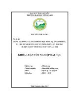 Đánh giá công tác giải phóng mặt bằng dự án khai thác và chế biến khoáng sản núi pháo tại xã hà thượng huyện đại từ tỉnh thái nguyên năm 2014