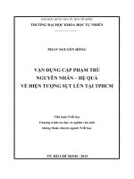Vận dụng cặp phạm trù nguyên nhân  kết quả về hiện tượng sụt lún tại TPHCM