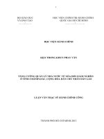 TĂNG CƯỜNG QUẢN LÝ NHÀ NƯỚC VỀ XÓA ĐÓI GIẢM NGHÈO Ở TỈNH CHĂM PA SẮC, CỘNG HÒA DÂN CHỦ NHÂN DÂN LÀO