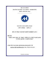 Thúc đẩy đầu tư trực tiếp của Việt Nam sang vương quốc Campuchia