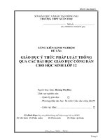 Giáo dục ý thức pháp luật thông qua các bài học giáo dục công dân cho học sinh lớp 12 